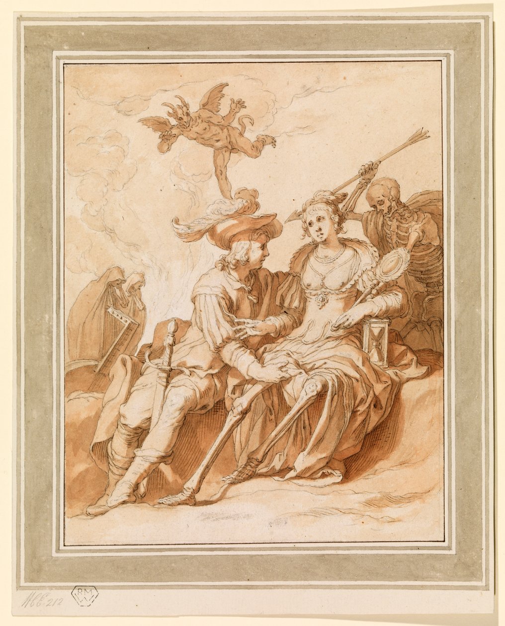 Morte e gli amanti - Allegoria della "Vanitas", 1620 - 1630 circa da Abraham Bloemaert