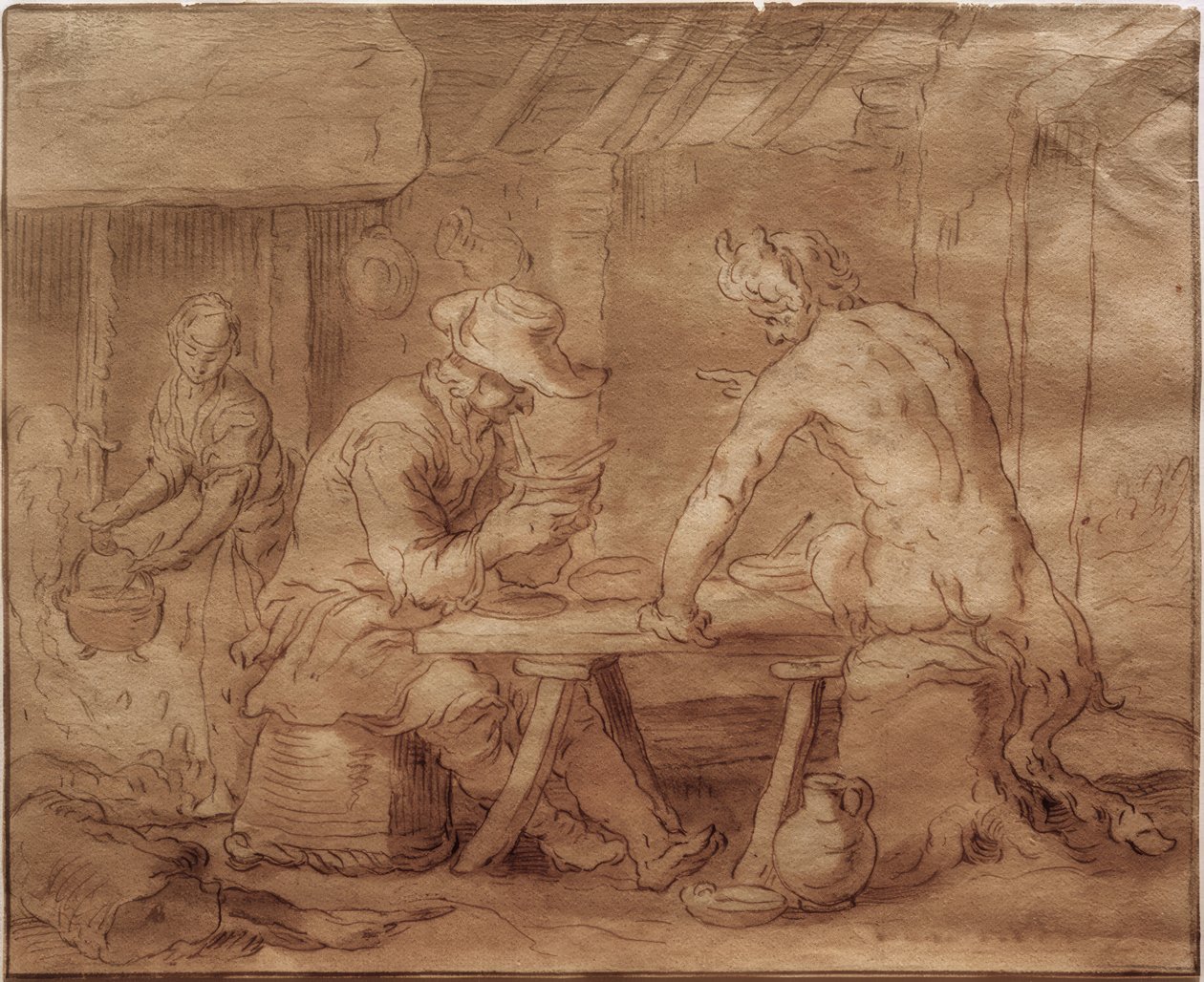 Il satiro dal contadino da Abraham Bloemaert