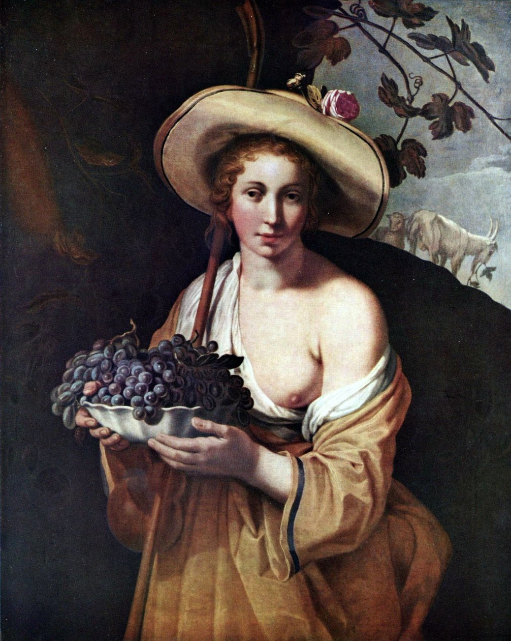 Tedesco: Pastora con uva Pastora con uva da Abraham Bloemaert