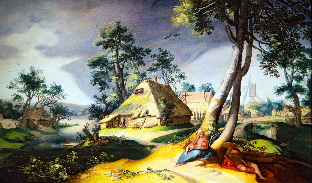 Riposo durante la fuga in Egitto da Abraham Bloemaert