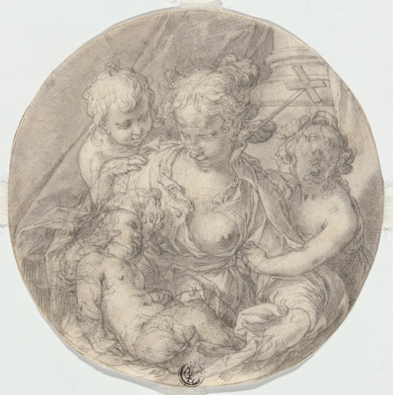 La Madonna con il Bambino Gesù, con il bambino Giovanni Battista e un altro bambino (Caritas) da Abraham Bloemaert