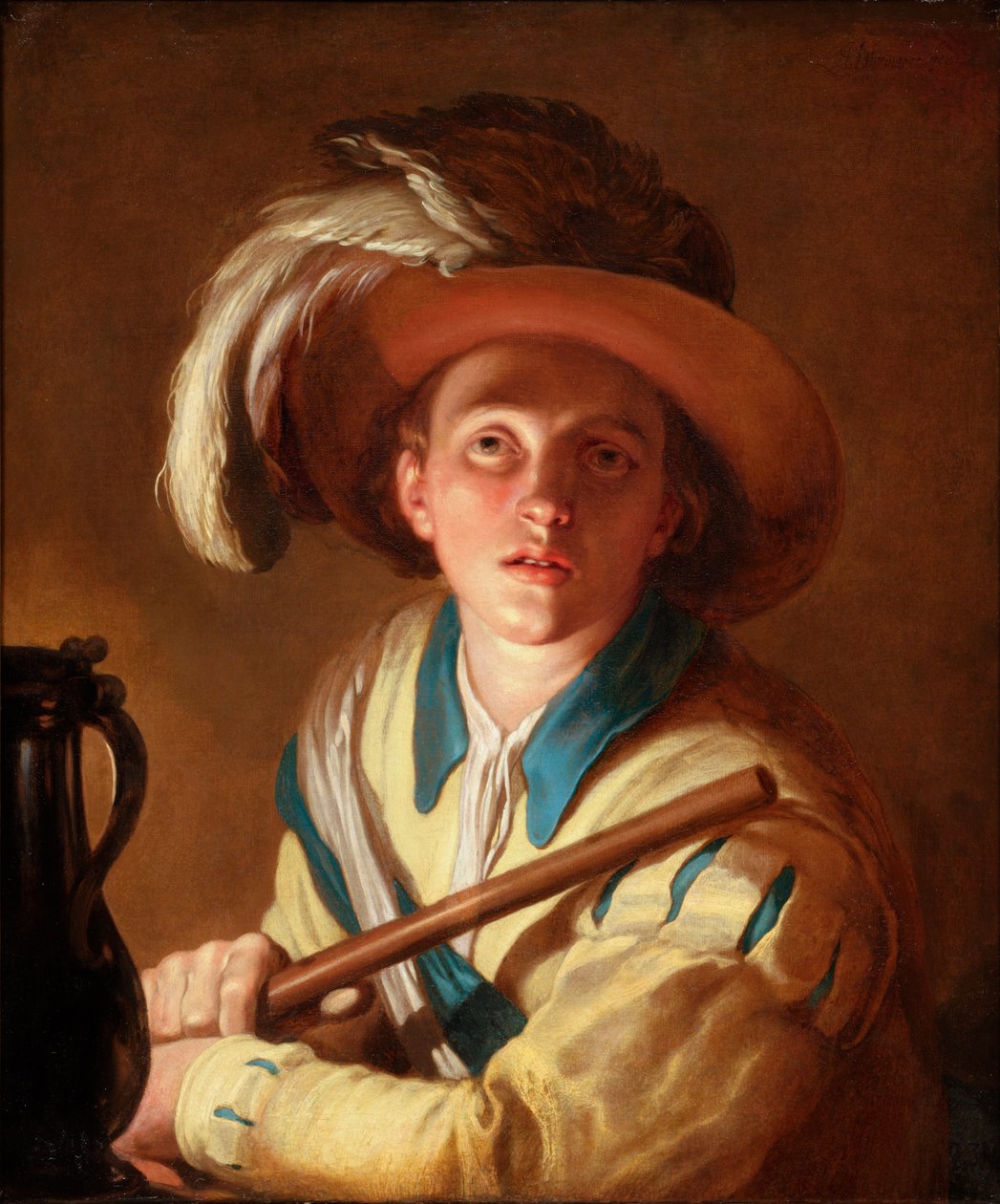 Il suonatore di flauto (NL: titolo originale: De Fluitspeler) da Abraham Bloemaert