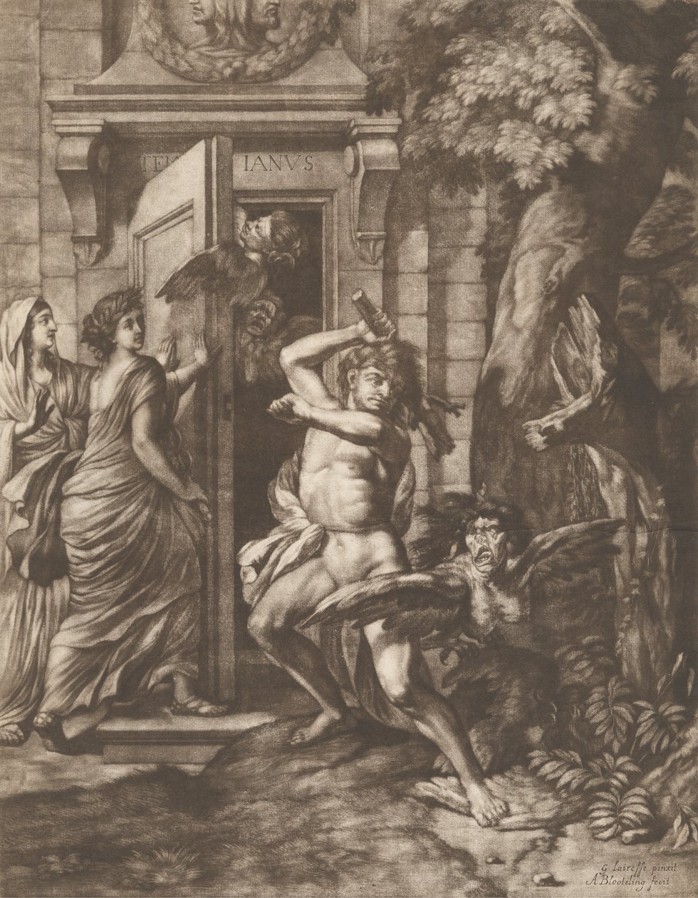 Ercole davanti al Tempio di Giano da Abraham Blooteling
