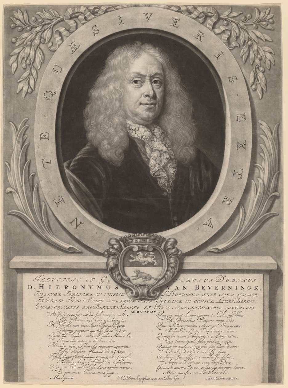 Hieronymus van Beverningk da Abraham Blooteling after Nicolaes Maes