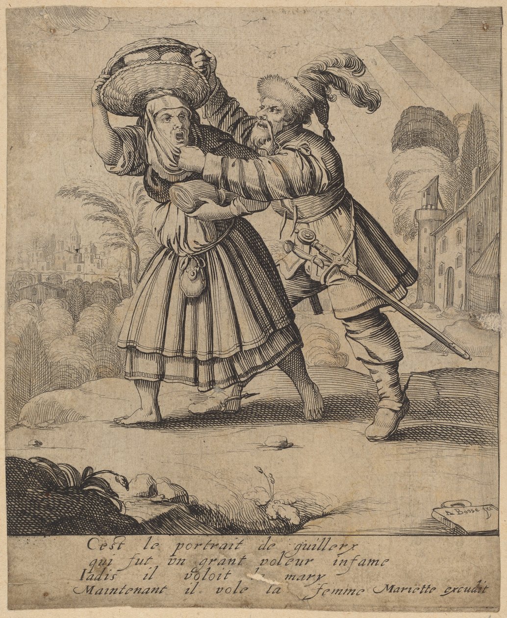 È il ritratto di Guillery... da Abraham Bosse