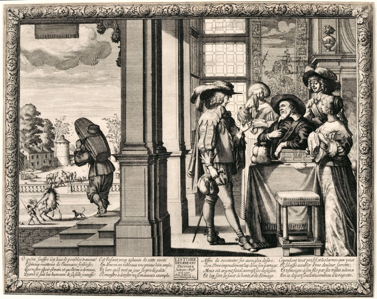 Partenza del figlio prodigo da Abraham Bosse