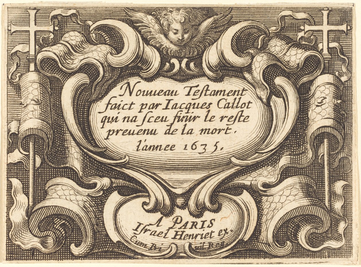 Frontespizio per "Il Nuovo Testamento" di Callot da Abraham Bosse