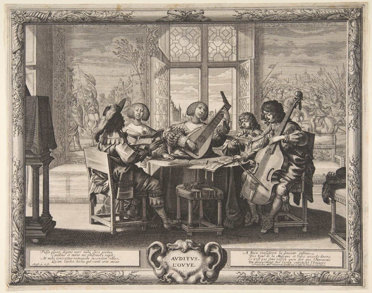 Udito, ca. 1638 da Abraham Bosse