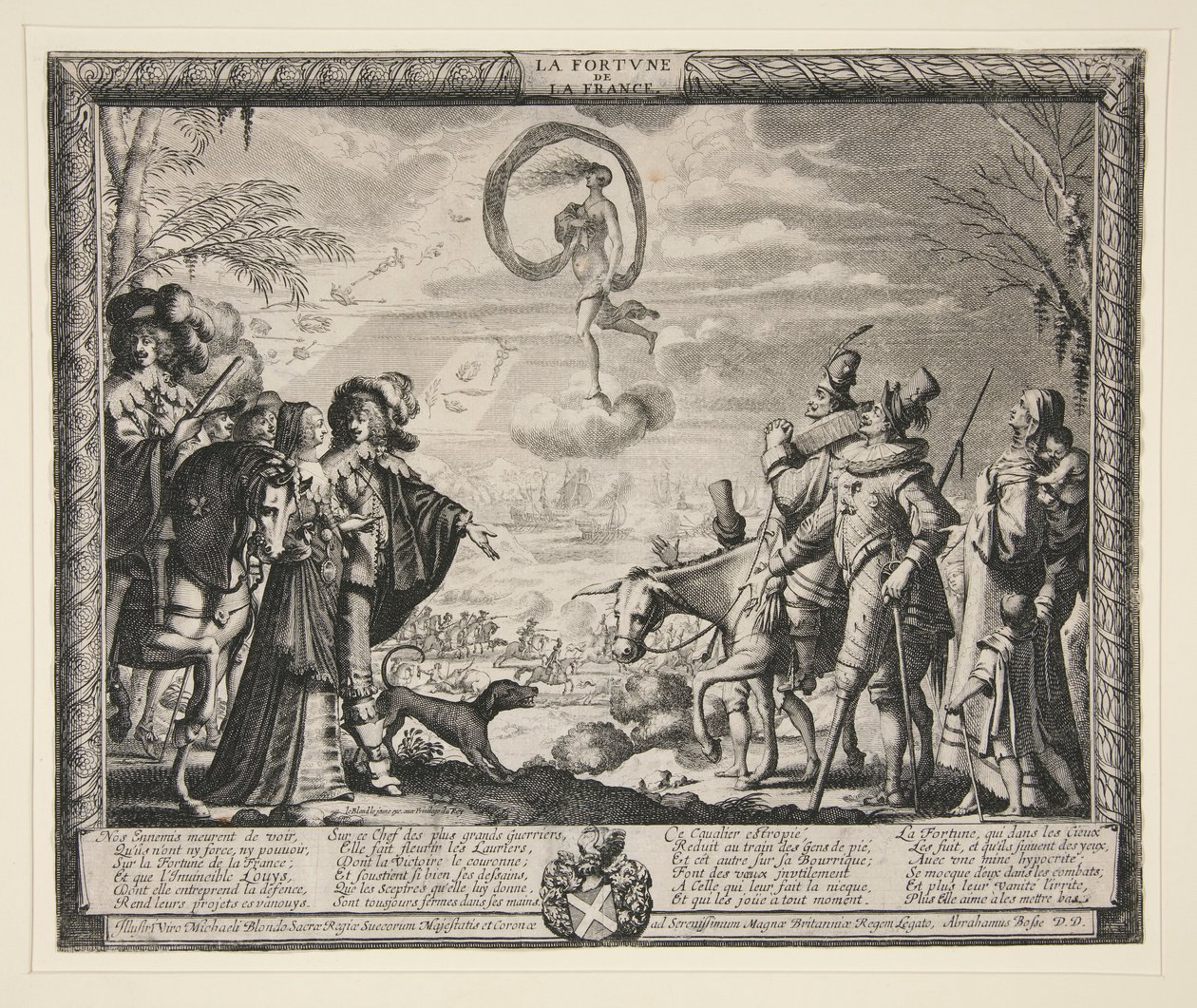 La fortuna della Francia, da un set di 4 stampe da Abraham Bosse