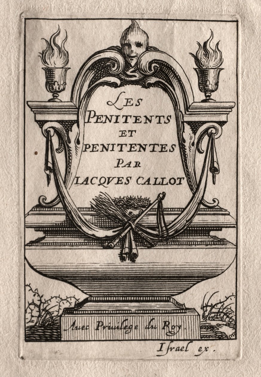 Les Penitents: Frontespizio da Abraham Bosse