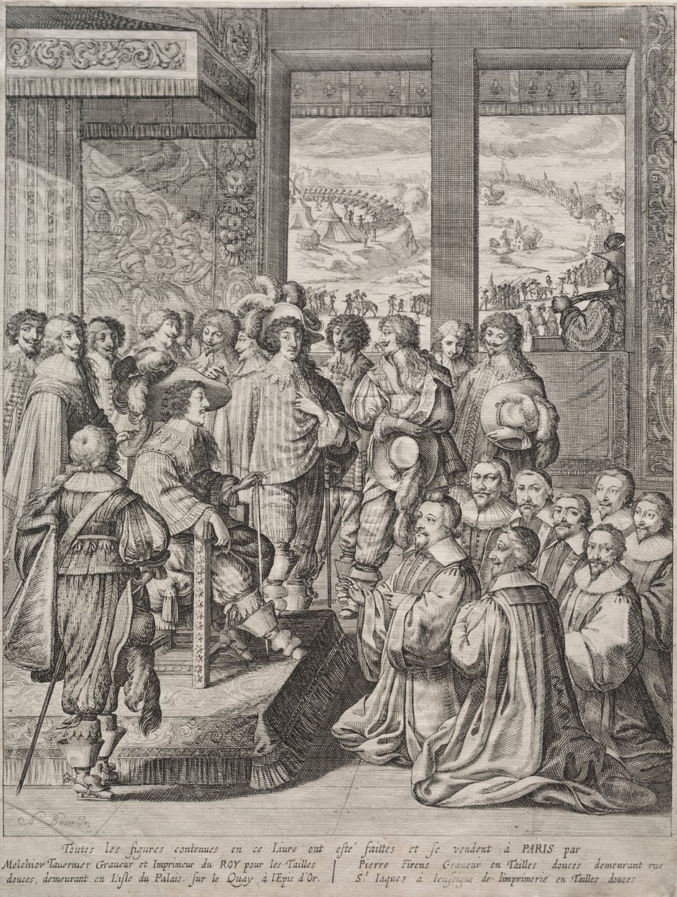 Luigi XIII Riceve una Deputazione di Magistrati da Abraham Bosse
