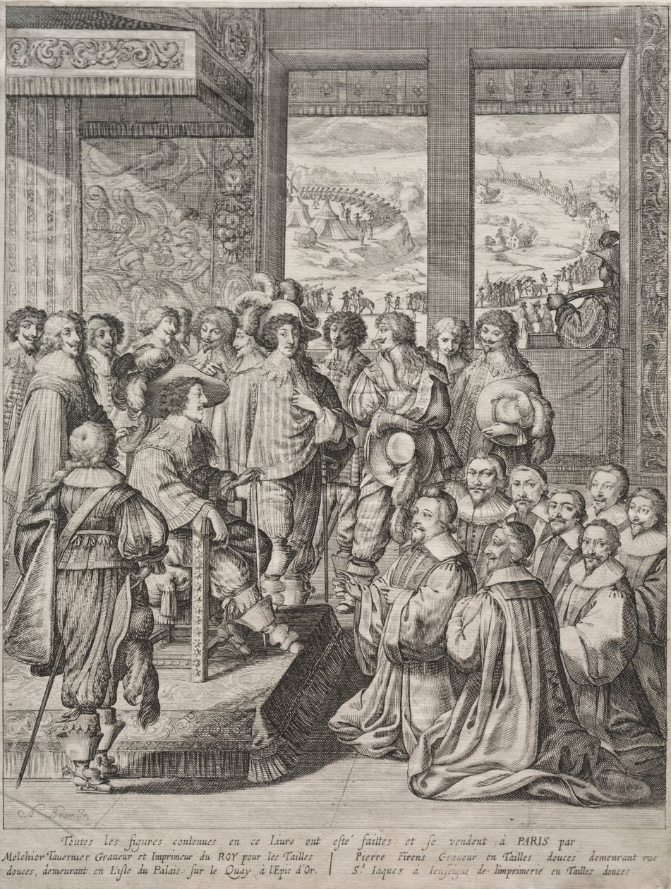 Luigi XIII Riceve una Deputazione di Magistrati da Abraham Bosse