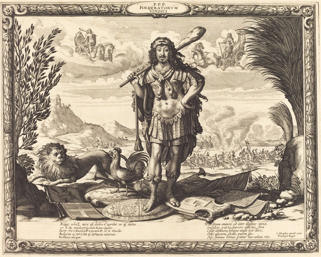 Luigi XIII come Ercole da Abraham Bosse
