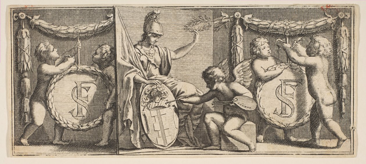 Minerva e le armi di François Sublet de Noyers da Abraham Bosse