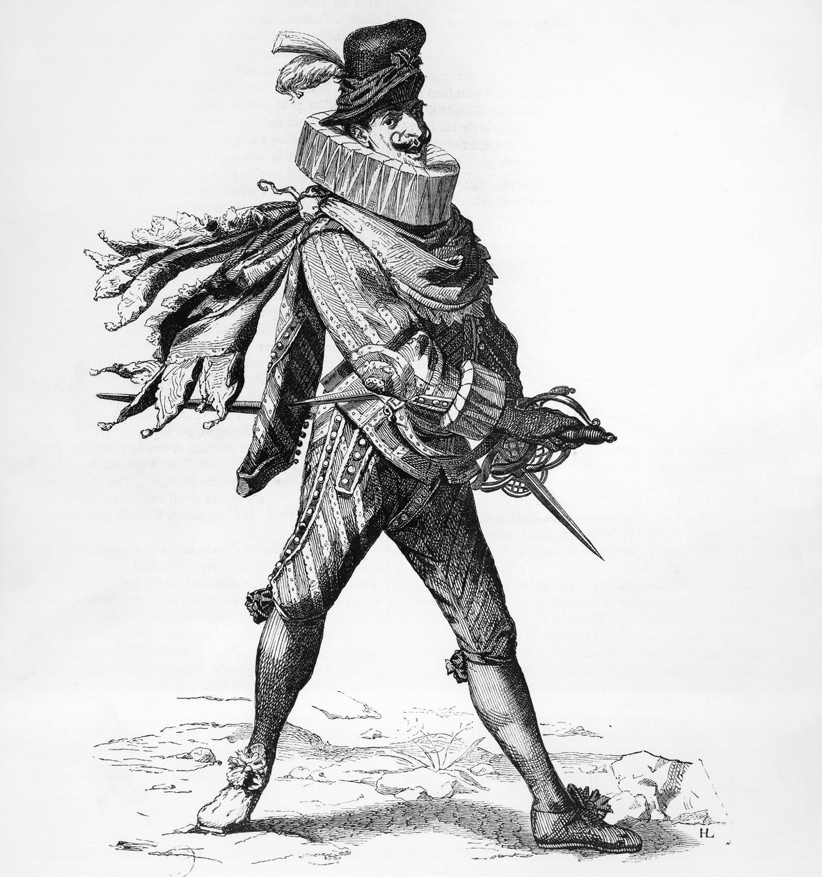 Ritratto di Silvio Fiorillo, attore italiano della Commedia dell