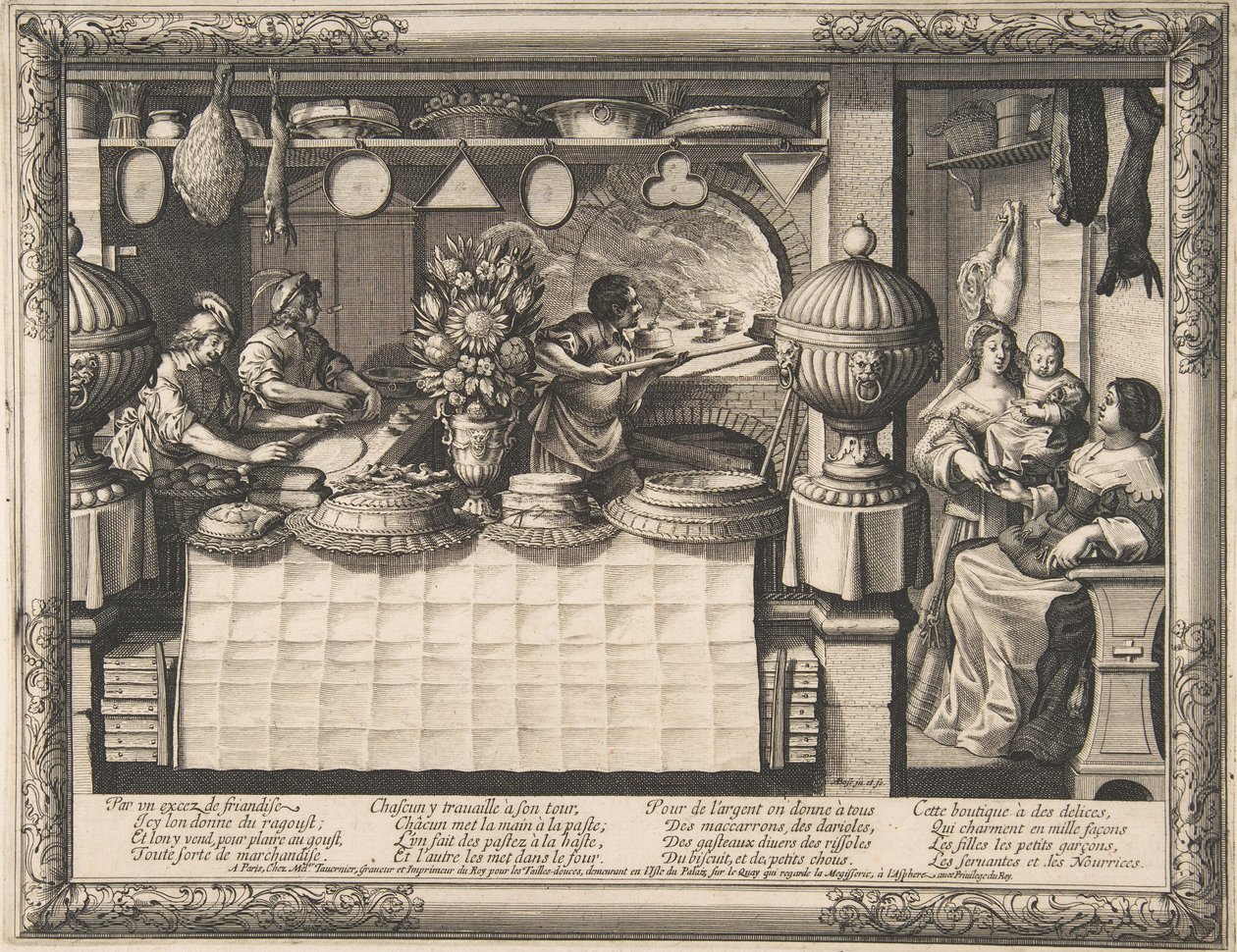 Il pasticcere, 1632-35 da Abraham Bosse