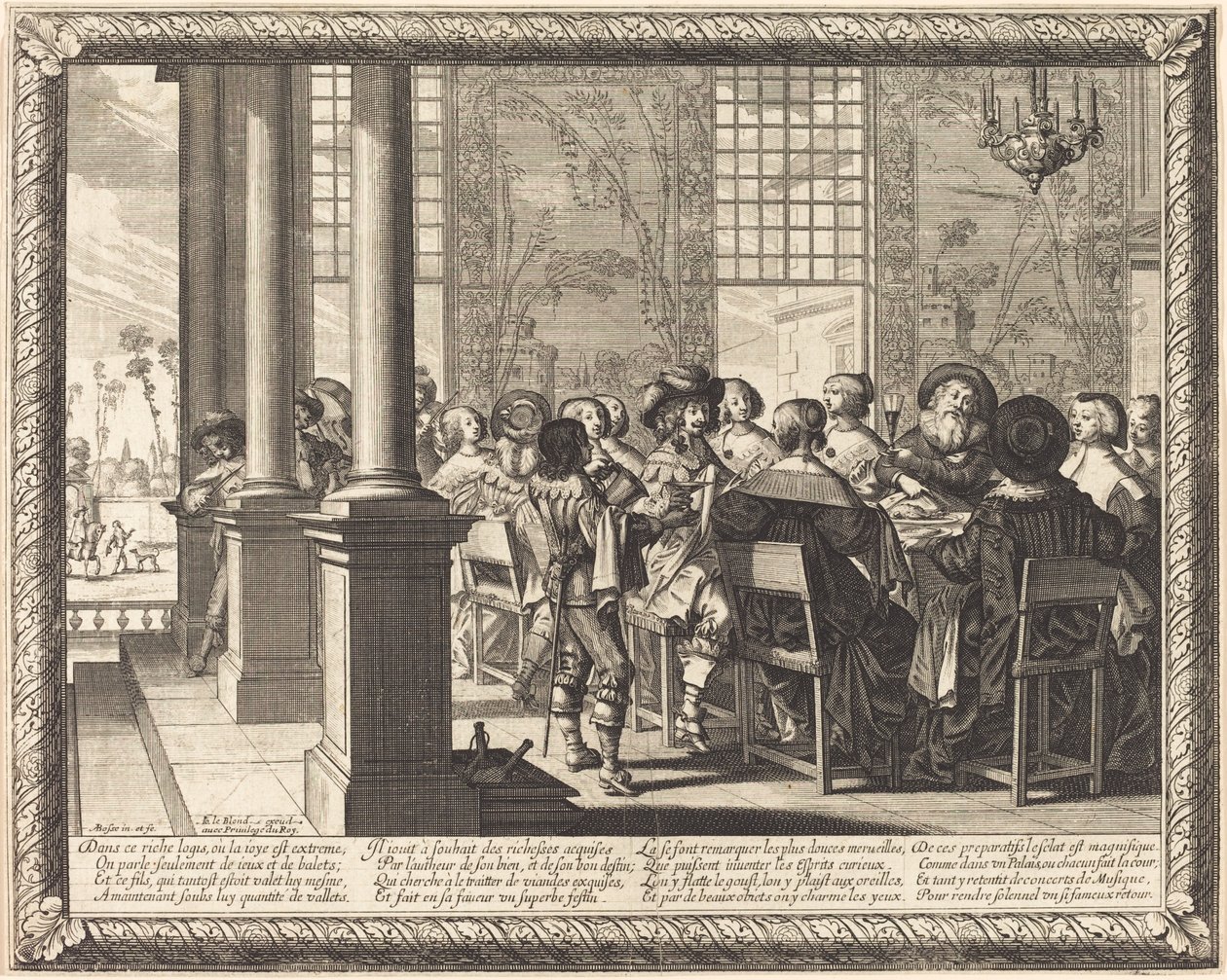La festa per il ritorno del figliol prodigo da Abraham Bosse