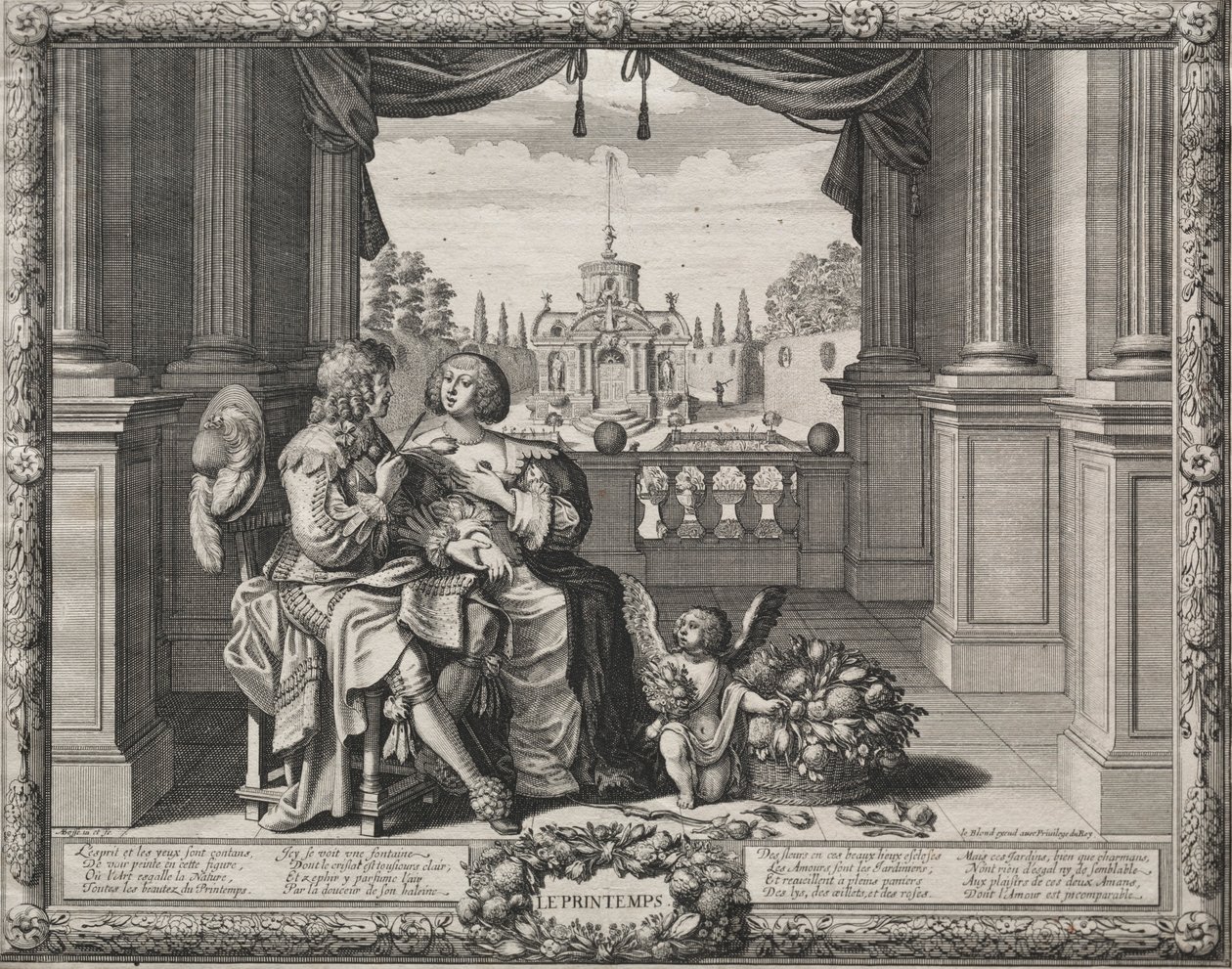 Le quattro stagioni: Primavera, 1635 da Abraham Bosse