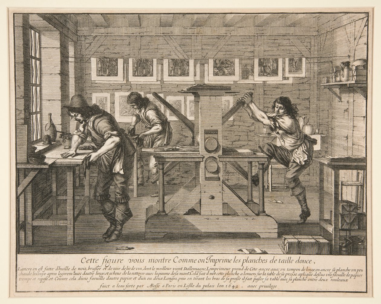 I Tipografi nella loro Sala di Lavoro, dalla serie Artisti nei loro Studi da Abraham Bosse