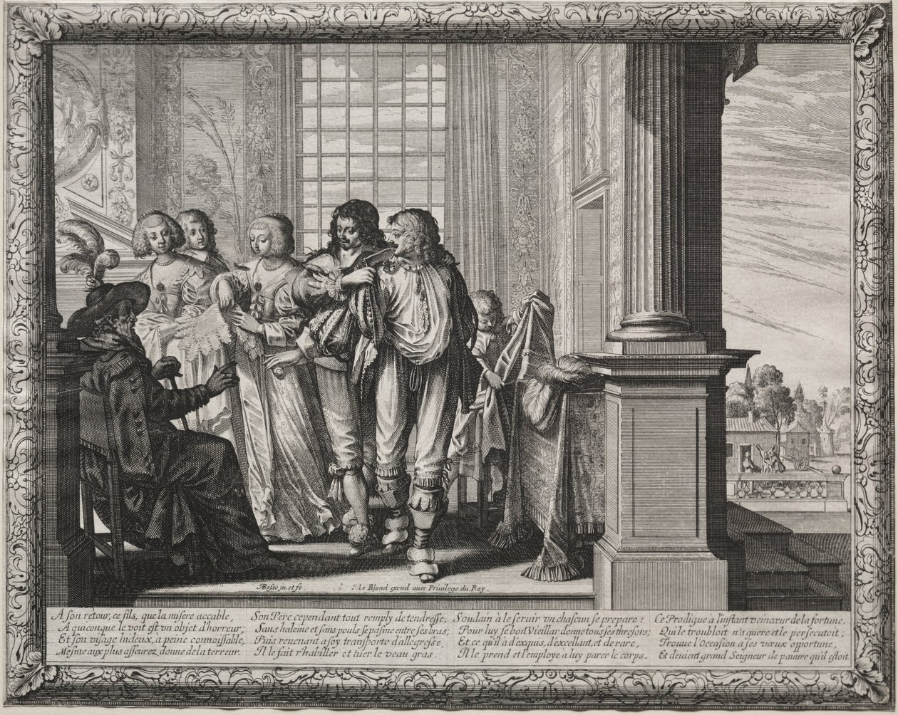 Il Figliol Prodigo: Preparativi per la Festa da Abraham Bosse
