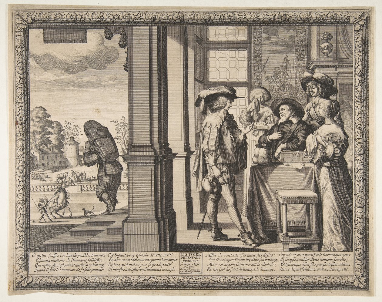 Il figliol prodigo lascia la casa da Abraham Bosse