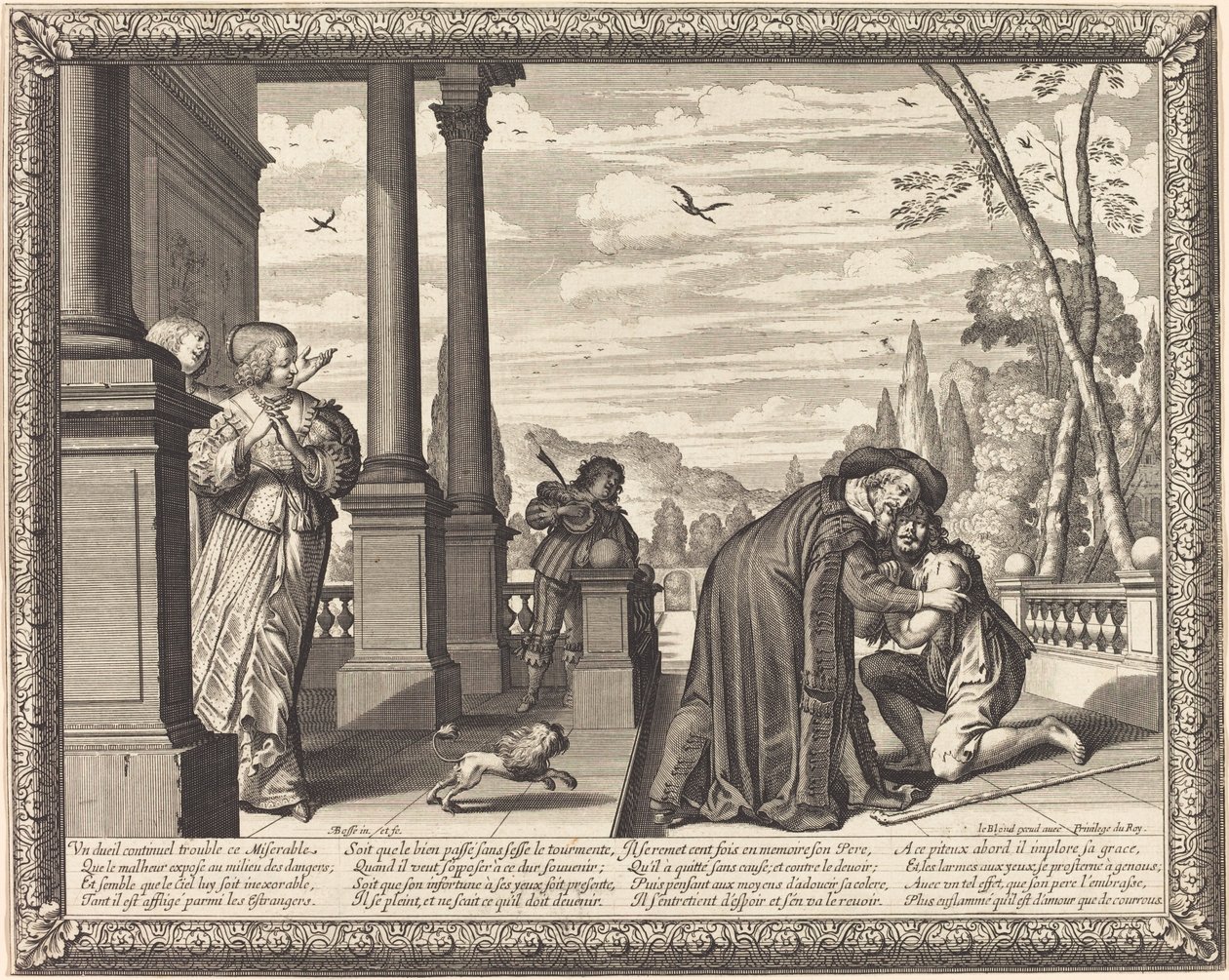 Il figliol prodigo accolto dal padre da Abraham Bosse