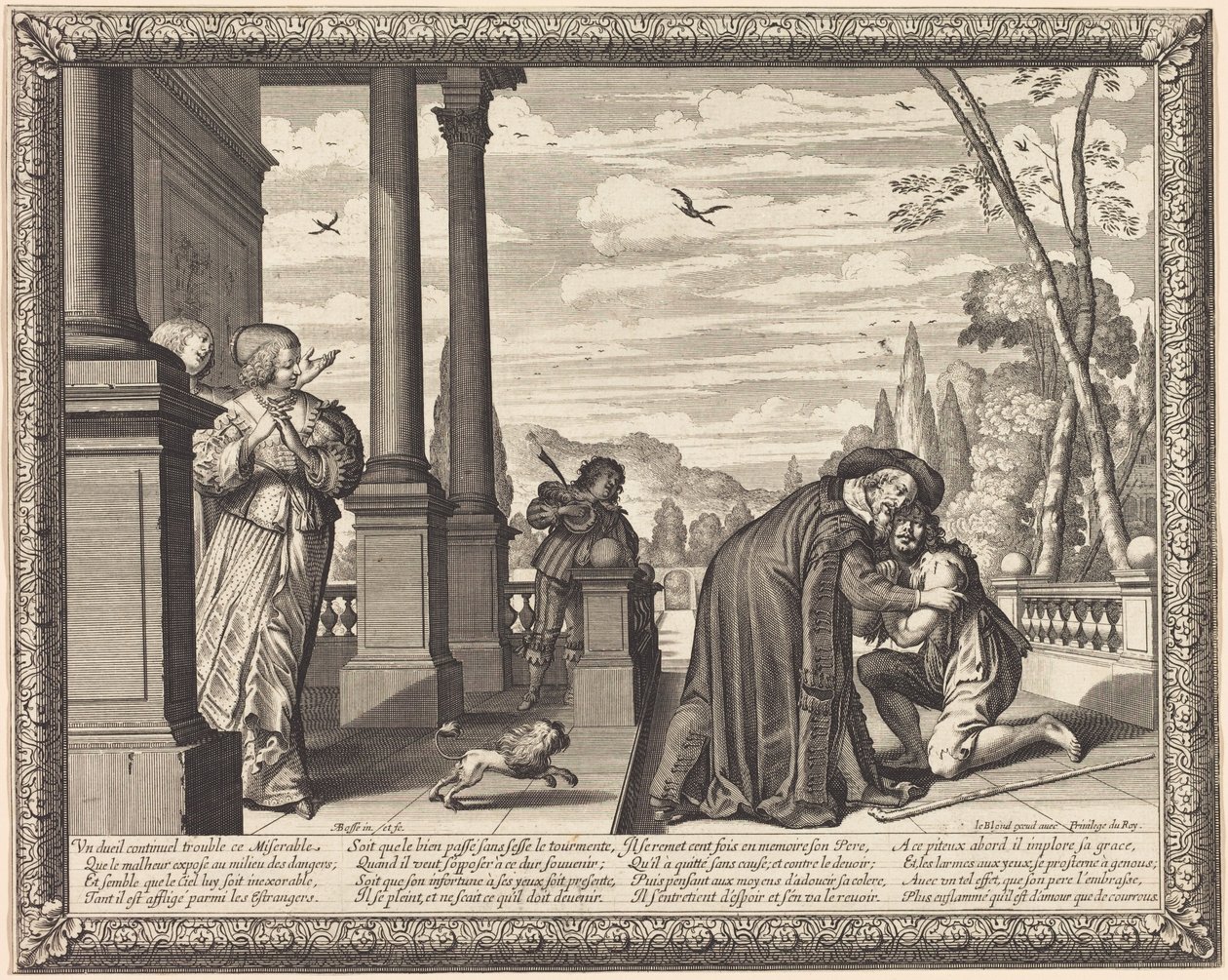 Il figliol prodigo ricevuto dal padre da Abraham Bosse