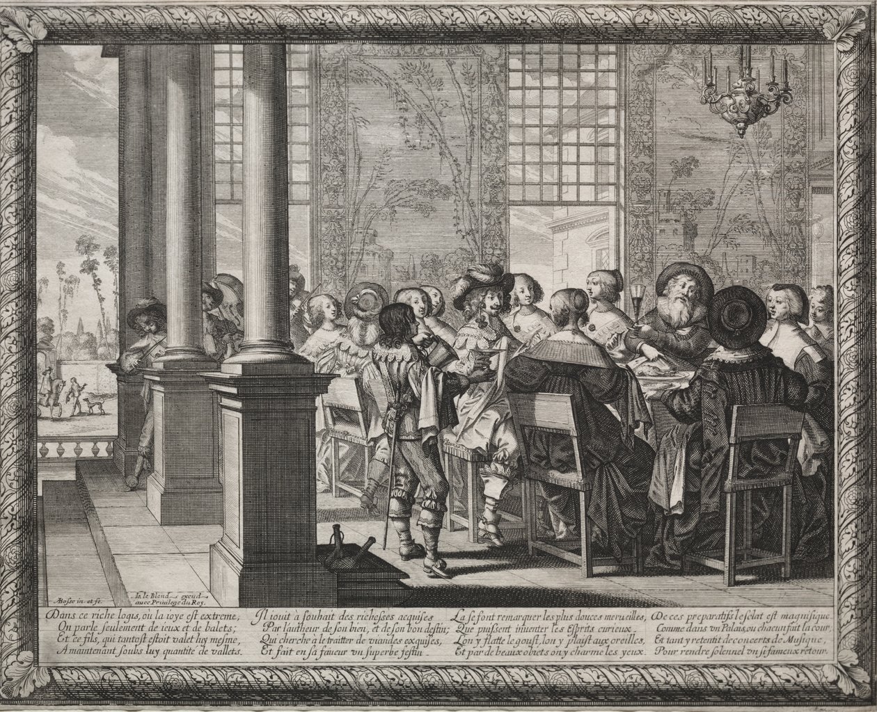 Il figliol prodigo: La festa in onore del ritorno del prodigo da Abraham Bosse