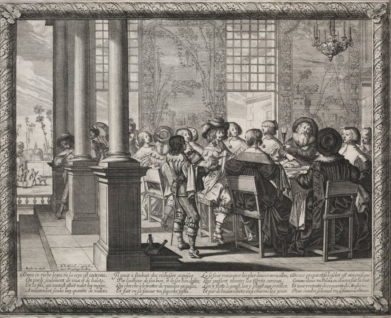 Il figliol prodigo: La festa in onore del ritorno del prodigo da Abraham Bosse