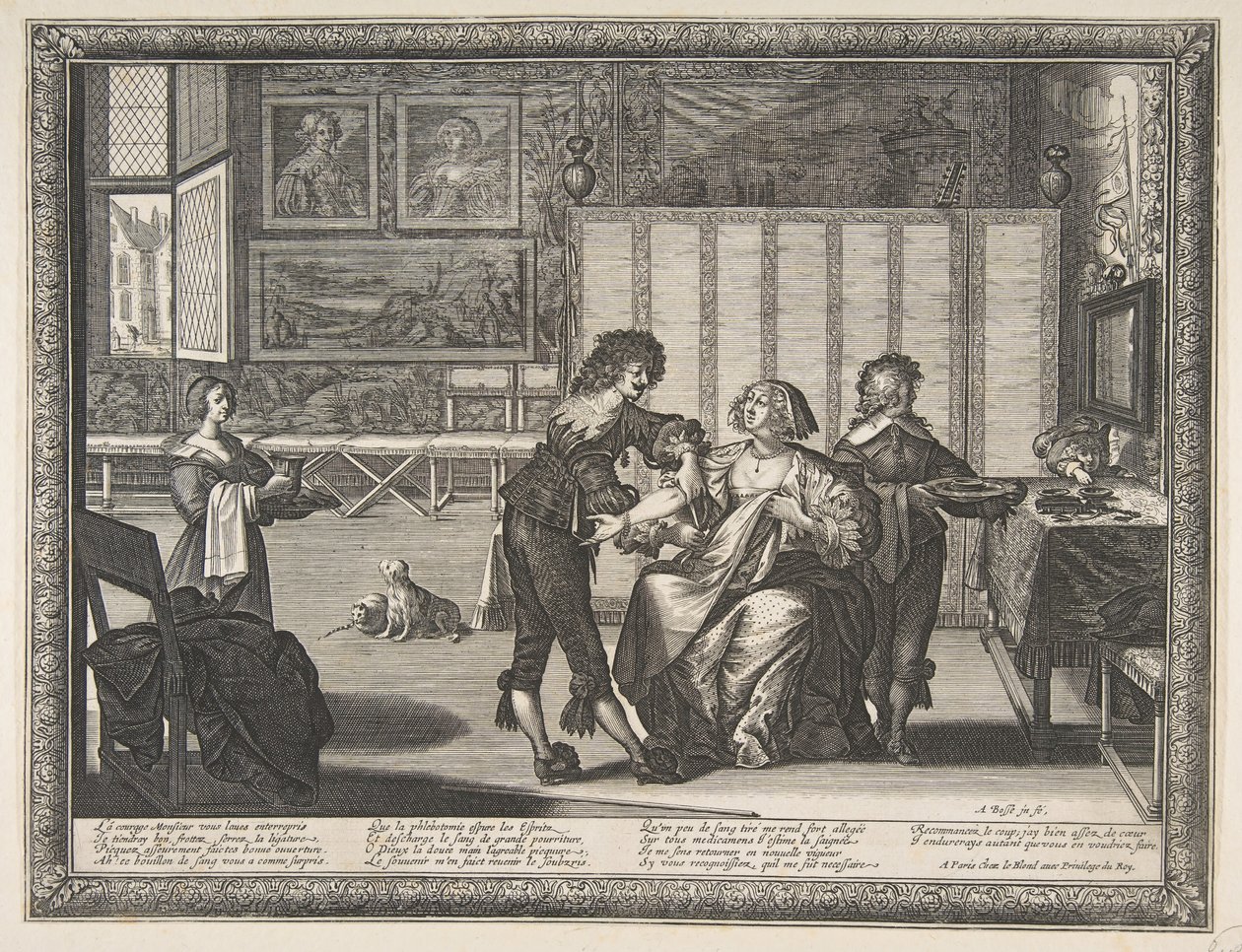 Il chirurgo La Saignée da Abraham Bosse