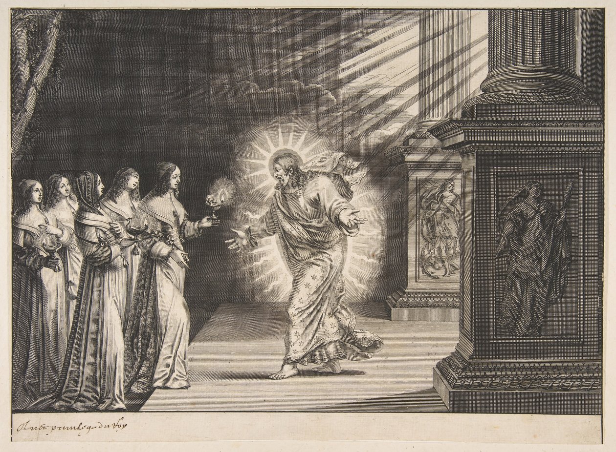 Le vergini sagge davanti a Cristo da Abraham Bosse