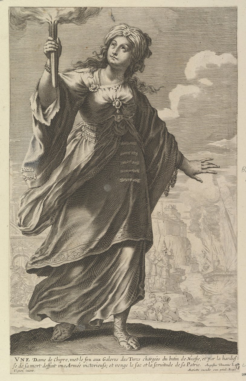 Une Dame de Chypre, 1647 da Abraham Bosse