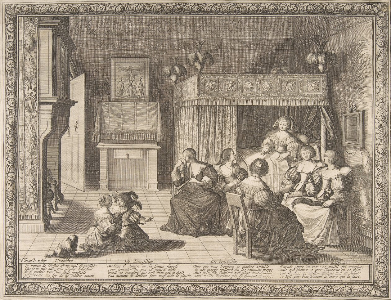 Visita alla nuova madre da Abraham Bosse