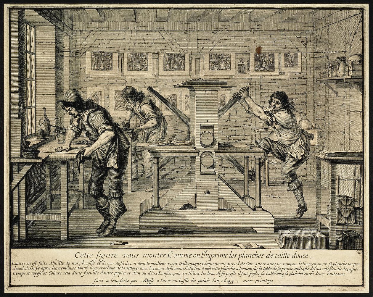 Officina di un incisore da Abraham Bosse
