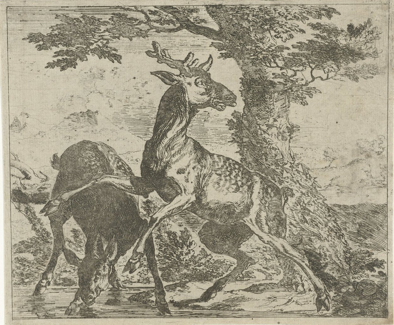 Cervi spaventati da Abraham Danielsz. Hondius