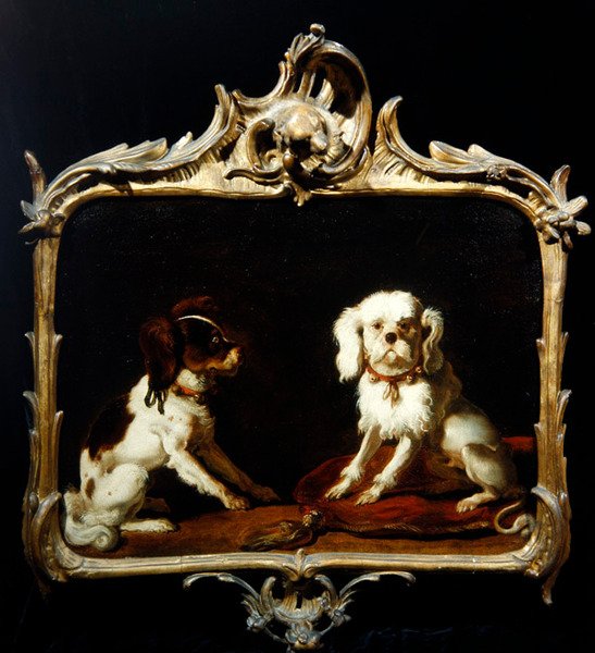 Due cani da compagnia da Abraham Danielsz. Hondius