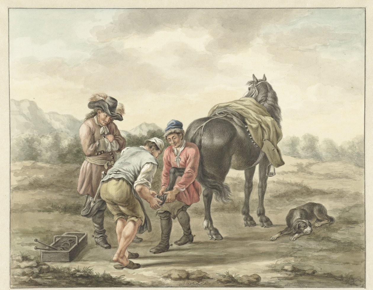 Maniscalco in un paesaggio da Abraham Delfos