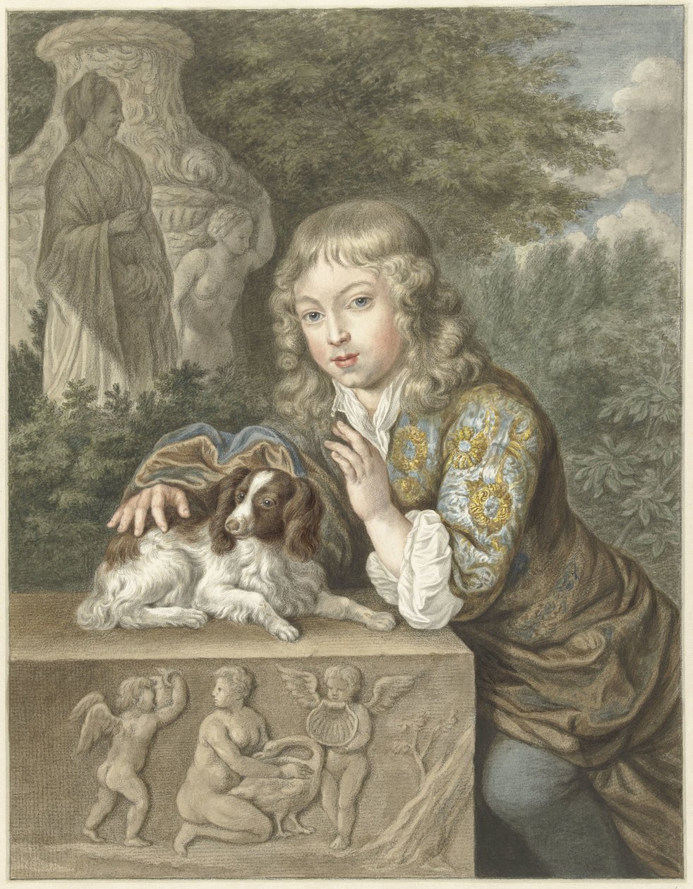 Ragazzo con cagnolino da Abraham Delfos