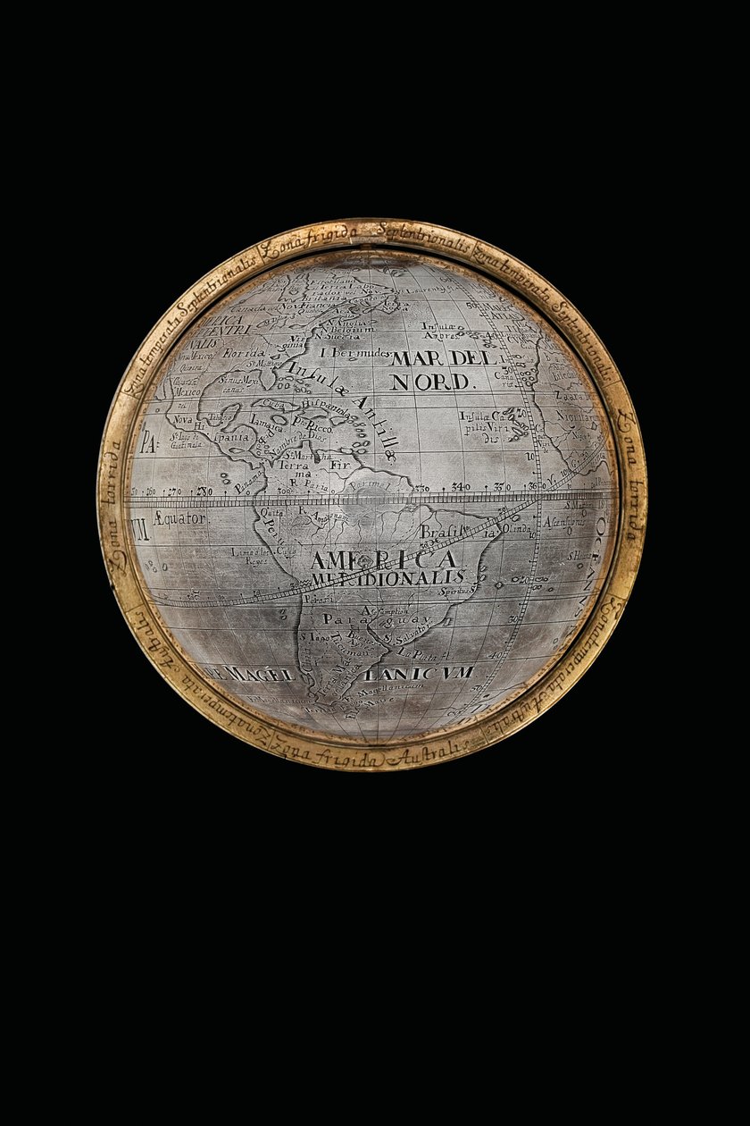 Due globi terrestri e celesti eccezionali, sostenuti da Ercole e Atlante, Augusta, 1697-99 da Abraham Drentwett