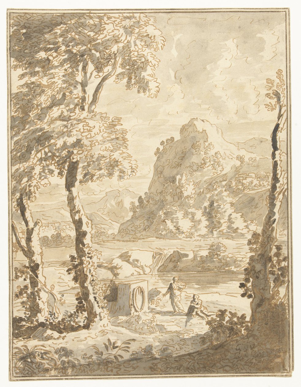 Paesaggio arcadico con piccole figure da Abraham Genoels (II)
