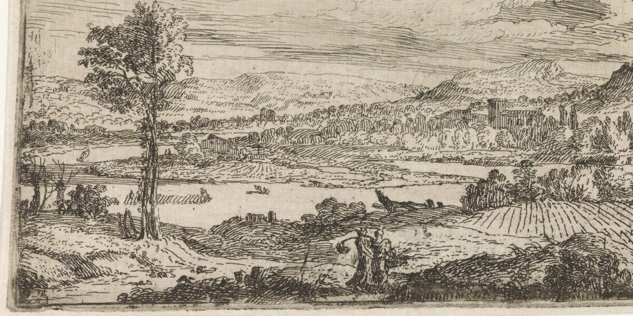 Paesaggio con fiume da Abraham Genoels