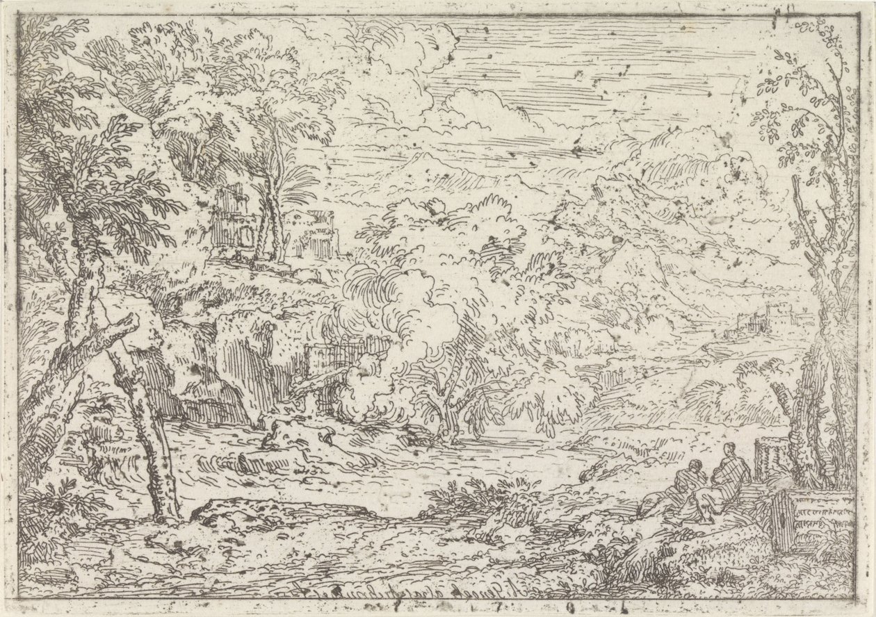 Paesaggio con rovine da Abraham Genoels