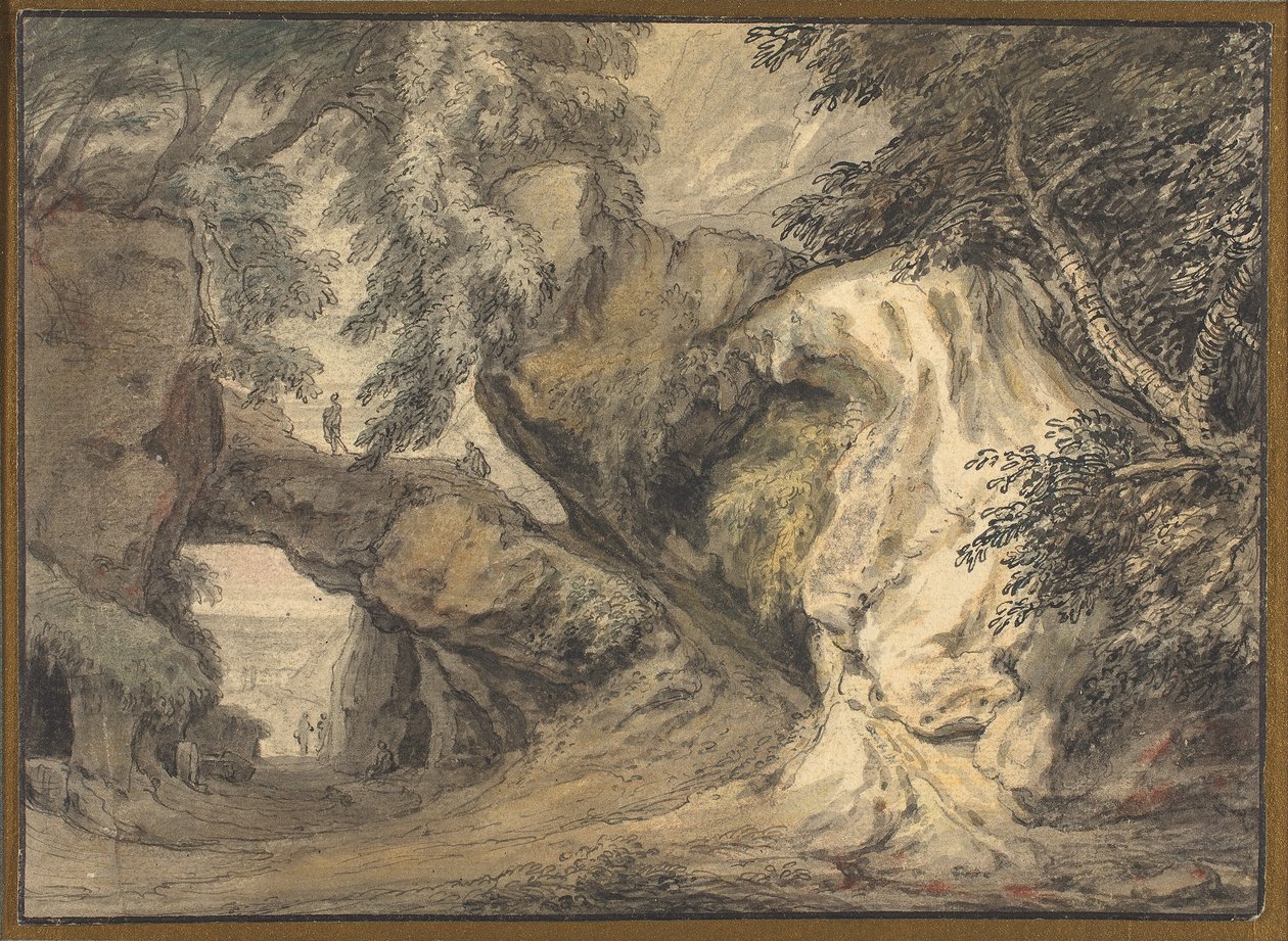 Paesaggio con un arco naturale da Abraham Genoels II