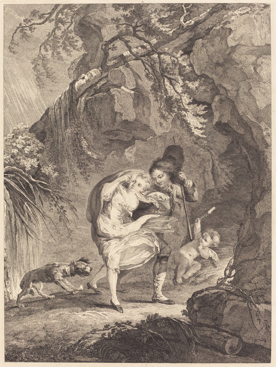 Il colpo di vento da Abraham Girardet after Antoine Lebel
