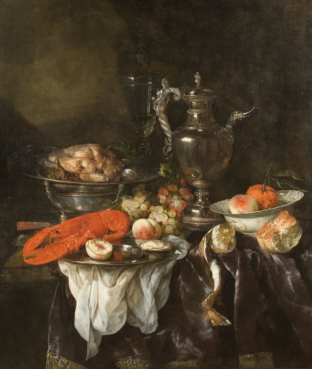 Natura morta con aragosta, frutta, argenteria e porcellana, c.1660 da Abraham Hendricksz van Beyeren