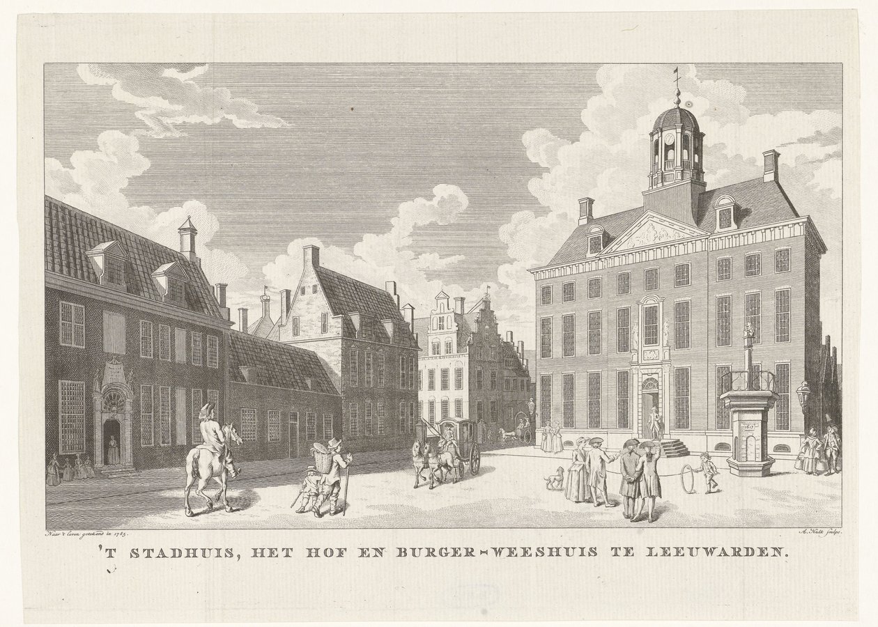 Municipio di Leeuwarden da Abraham Jacobsz. Hulk
