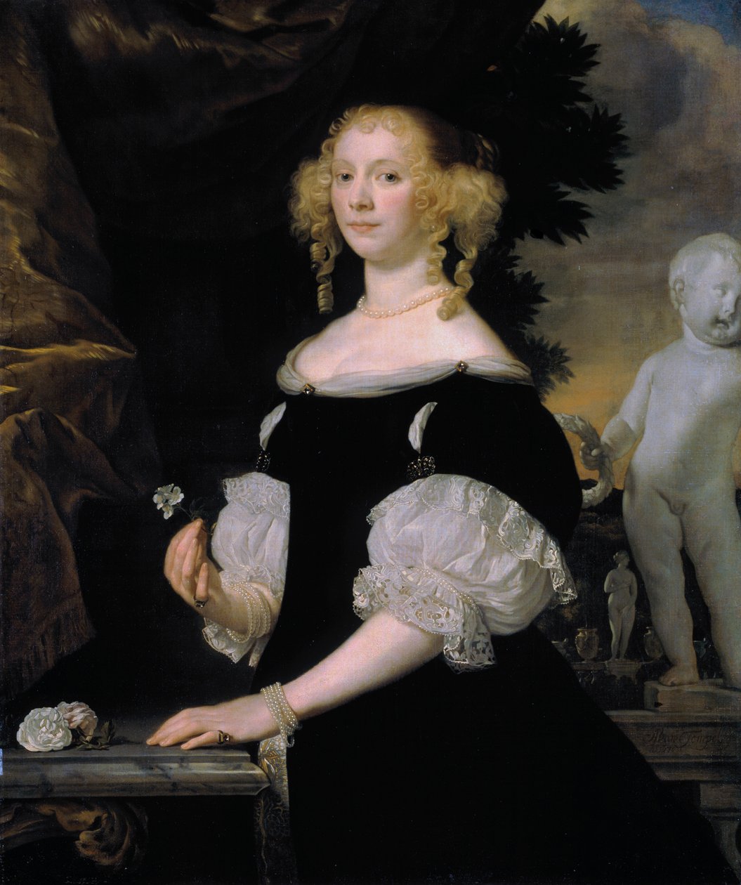 Ritratto di una donna, 1670 da Abraham Lambert Jacobsz Tempel van den