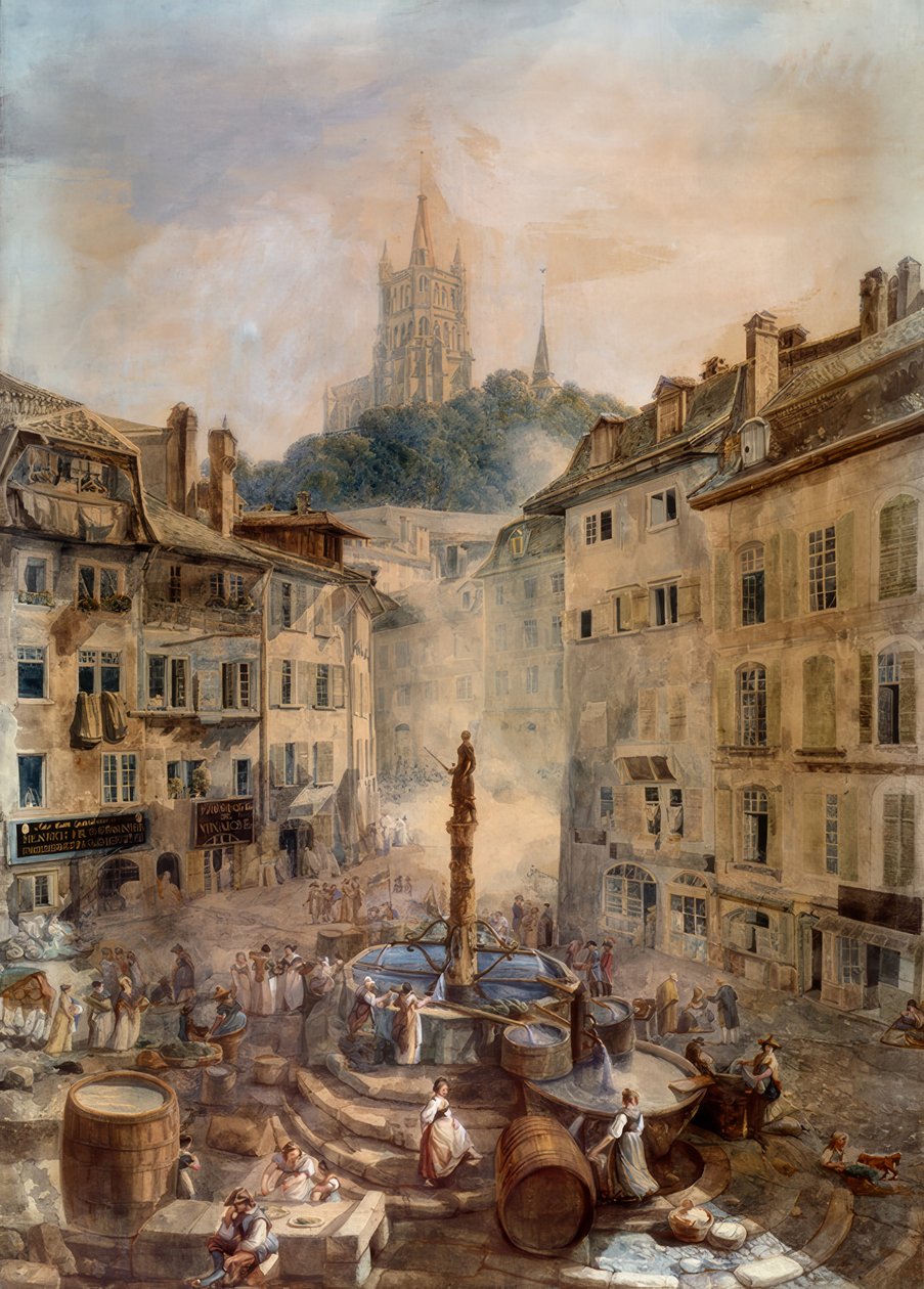 Piazza della Palude da Abraham Louis Rodolphe Ducros
