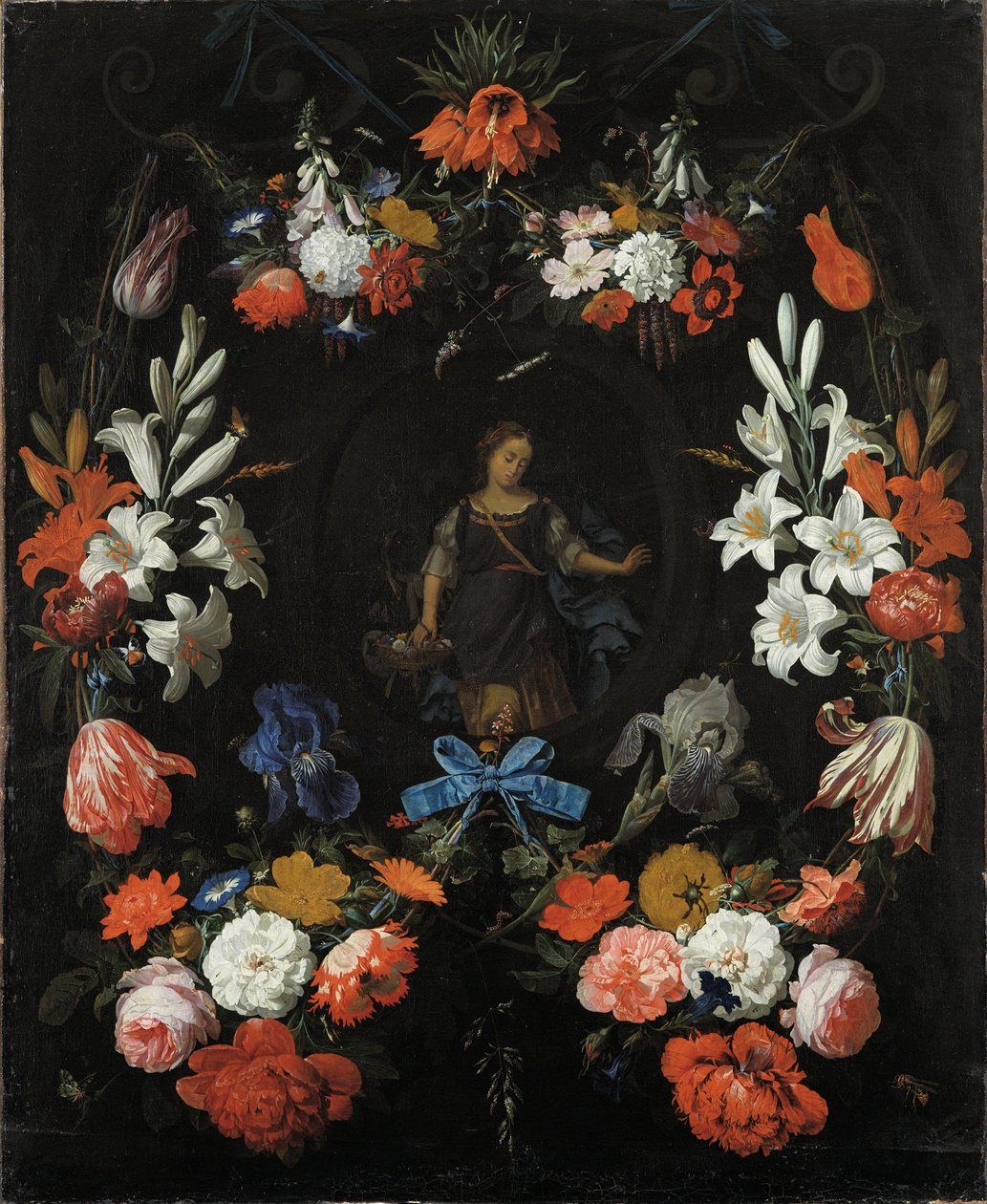Ghirlanda di fiori da Abraham Mignon