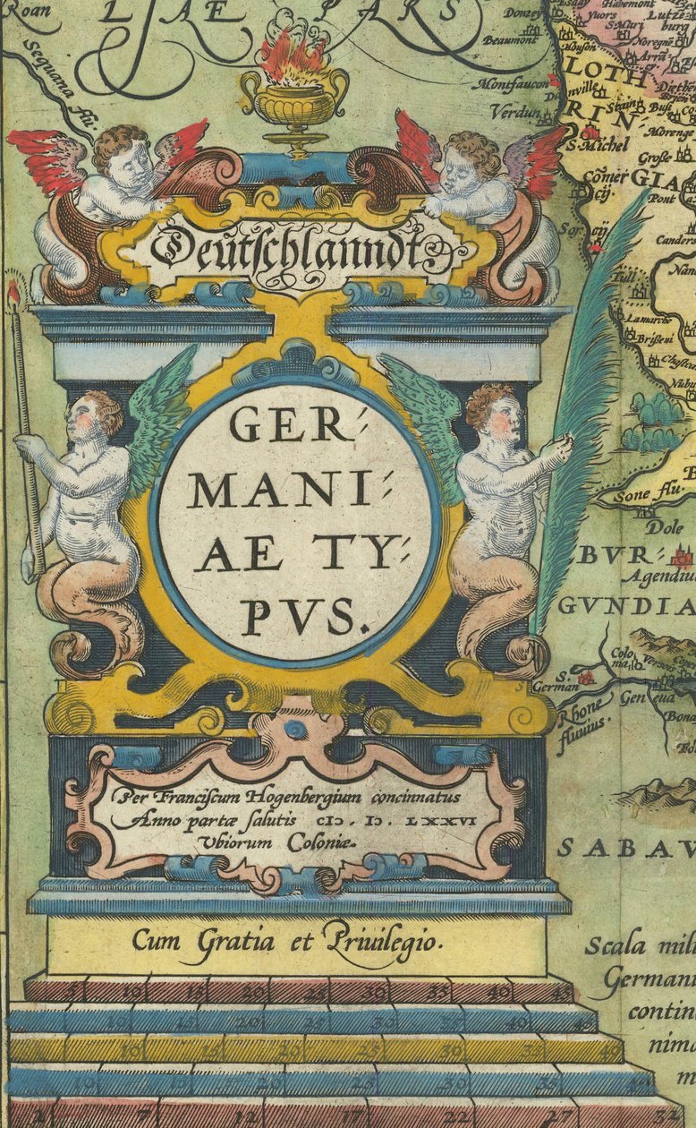 1608 cartiglio con bilancia integrata da Abraham Ortelius